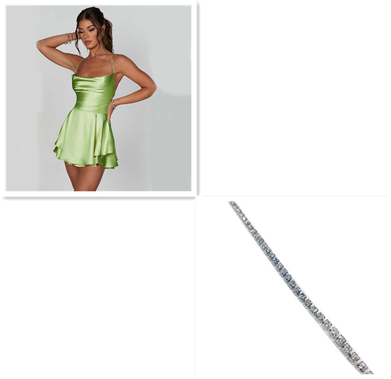 Robe trapue slim en satin