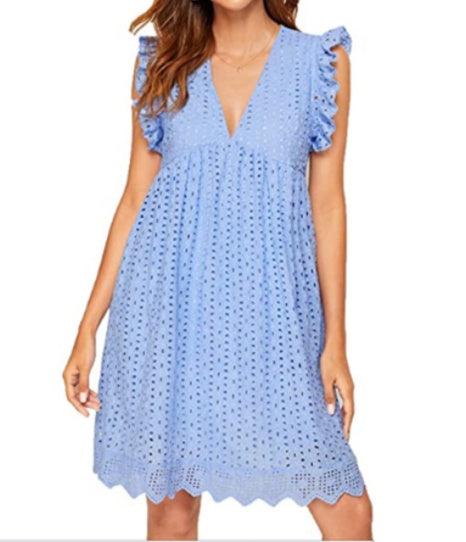 Robe d'Été en Dentelle avec Poches