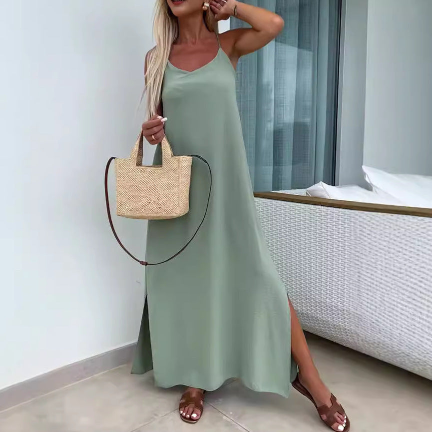Robe de vacances ample à bretelles grande taille