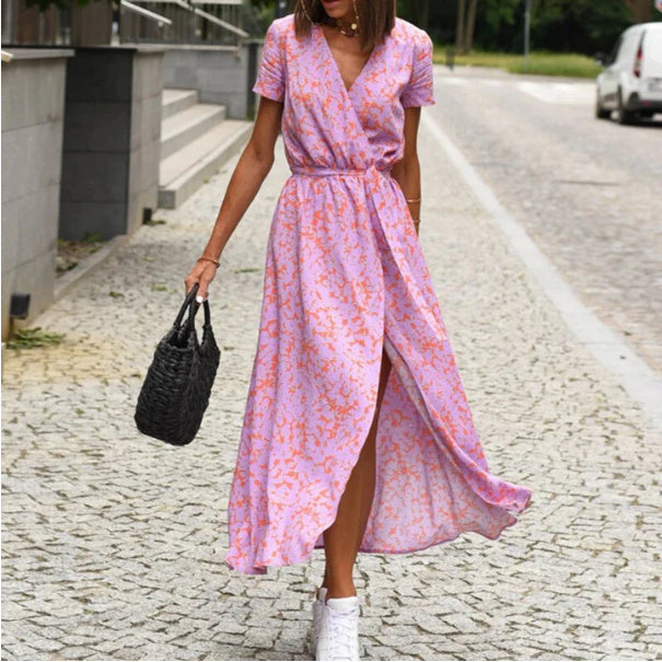 Robe Longue d'Été à Imprimé Coloré
