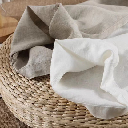 Pantalon en Coton et Lin – Coupe Croppée, Léger et Décontracté