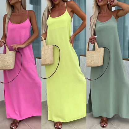 Robe de vacances ample à bretelles grande taille