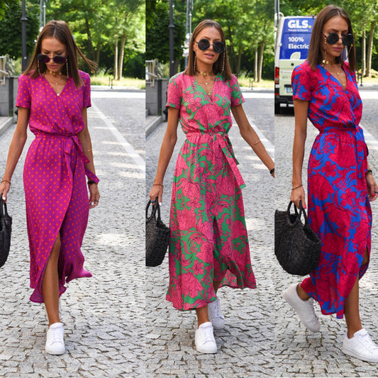 Robe Longue d'Été à Imprimé Coloré